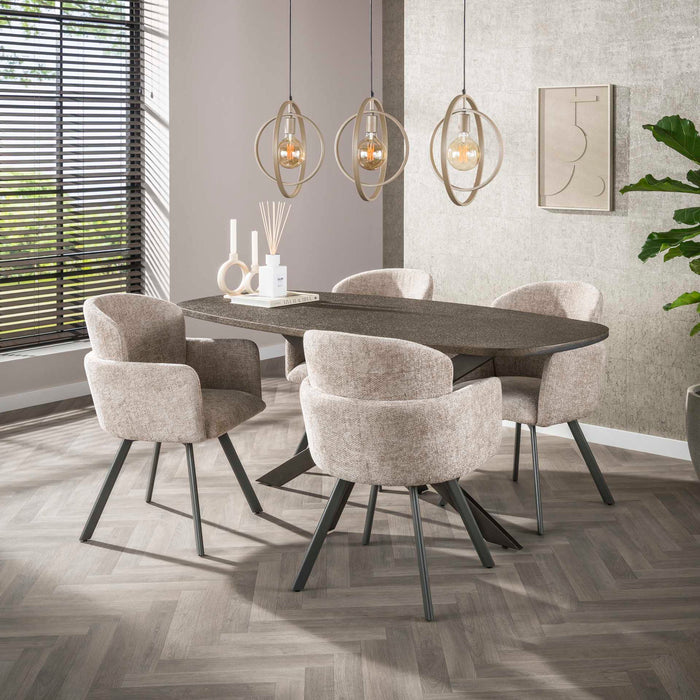 Giga Meubel - Hanglamp Beige - 3-lichts - 130x30x150cm - Turn Around