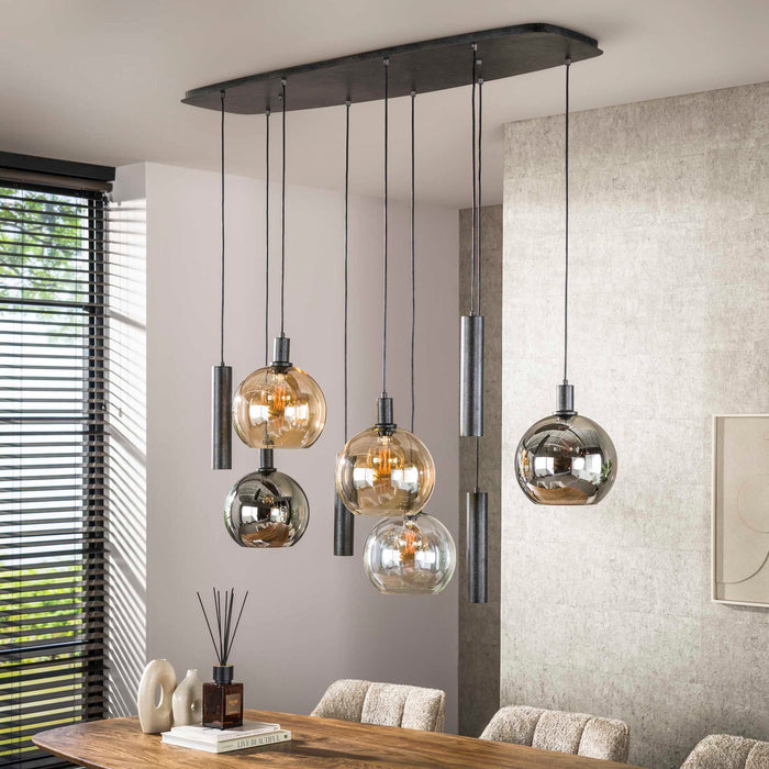 Giga Meubel - Hanglamp Zwart - 9-lichts - 130x60x150cm - Sfera