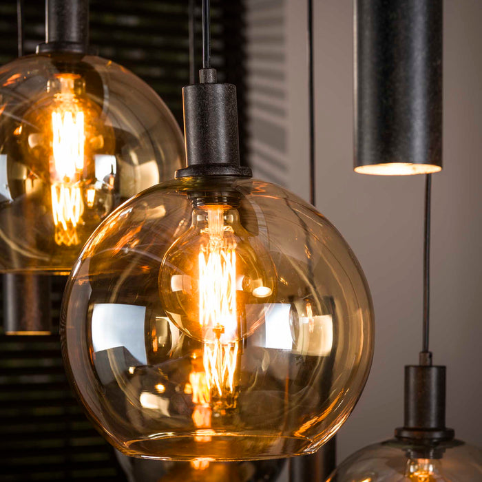 Giga Meubel - Hanglamp Zwart - 9-lichts - 130x60x150cm - Sfera