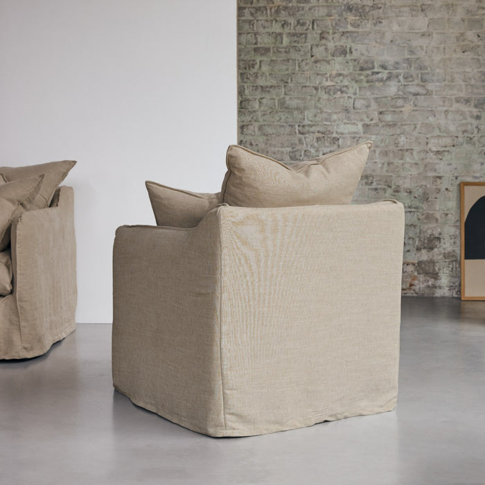 Tikamoon - Ariane - Fauteuil van natuurlijk linnen