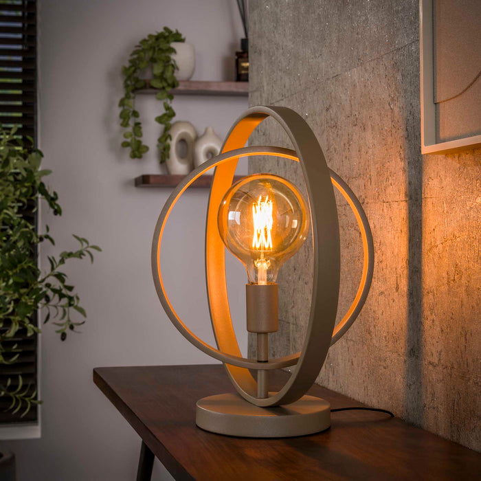 Giga Meubel - Tafellamp Beige - 1-lichts - 40x30x43cm - Turn Around