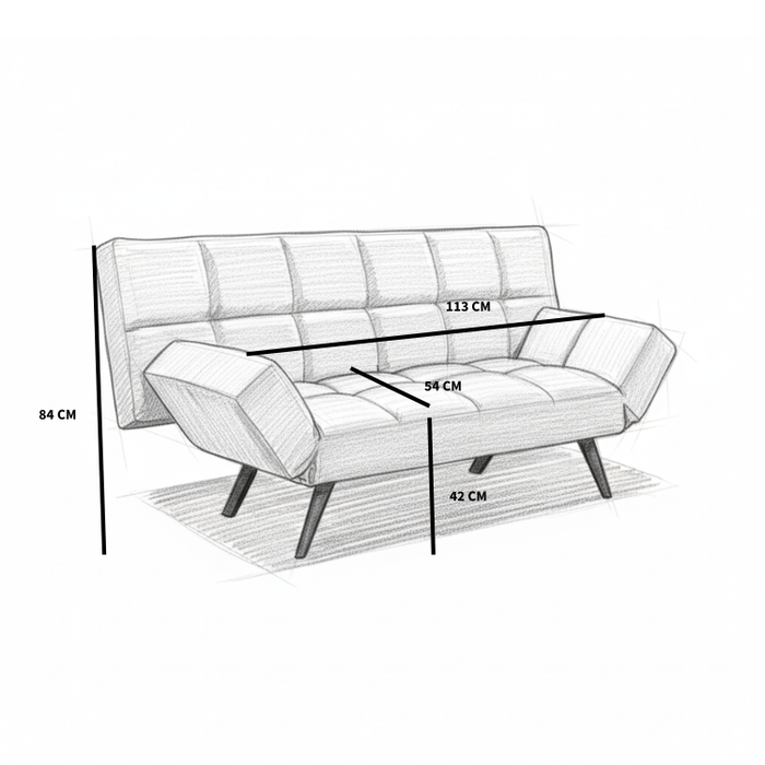 Bronx71 Slaapbank 1,5 persoons Timo gerecyclede stof groen