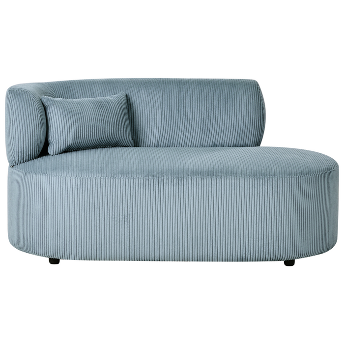 Beliani - VANVEY - Chaise longue - Blauw - Linkszijdig - Corduroy