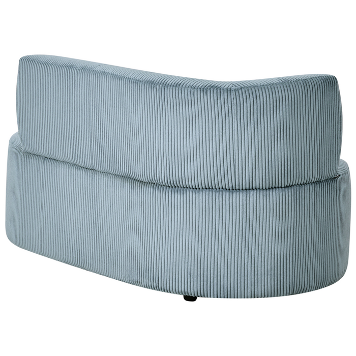 Beliani - VANVEY - Chaise longue - Blauw - Linkszijdig - Corduroy