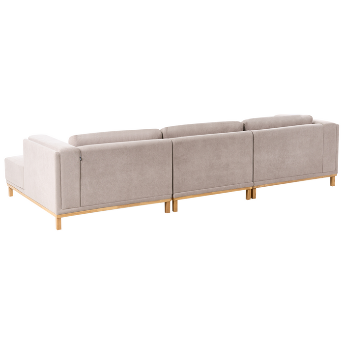 Beliani - VENG - Hoekbank 5-zits - Taupe - Linkszijdig - Polyester