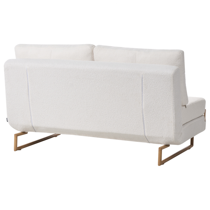 Beliani - JERSLEV - 3-zits slaapbank - Off-white - Bouclé