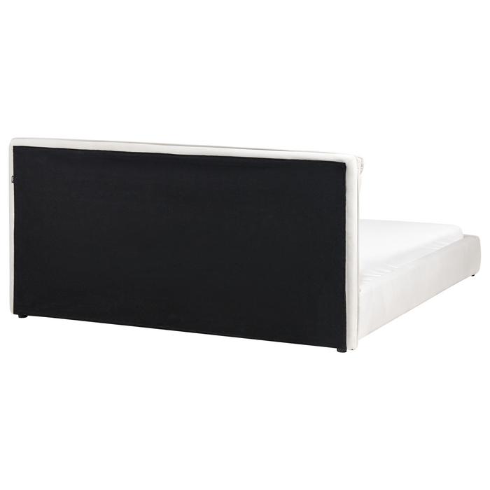 Beliani-BAJONNA-Tweepersoonsbed-Lichtbeige-180 x 200 cm-Polyester