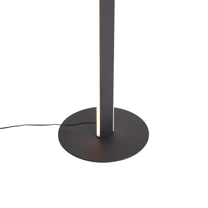 QAZQA Design vloerlamp zwart incl. LED 3-staps dimbaar - Gate