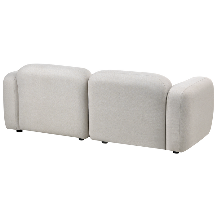 Beliani - AFOSS - Driezitsbank - Lichtbeige - Polyester