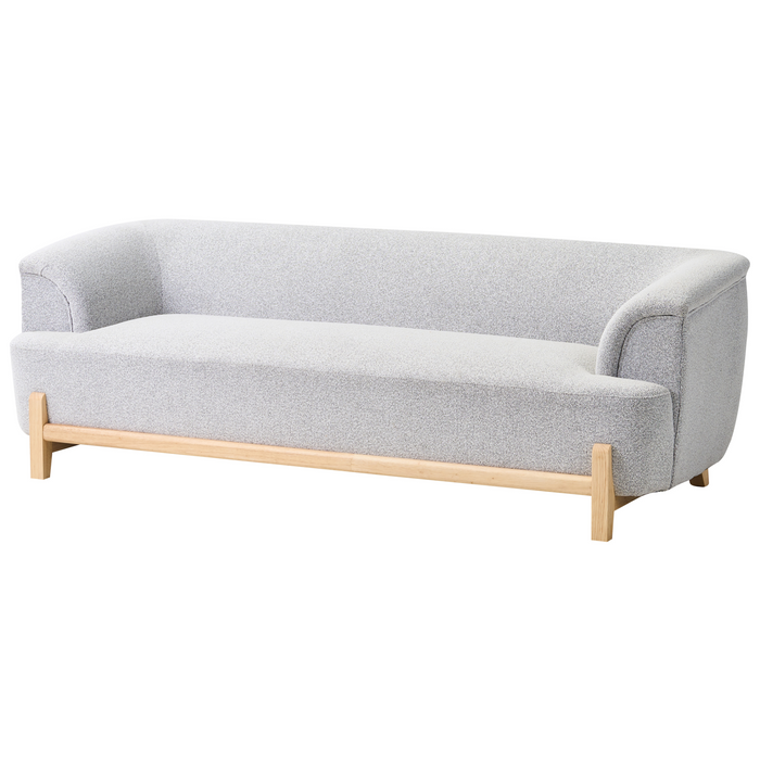 Beliani - ALNOR - Driezitsbank - Lichtgrijs - Polyester