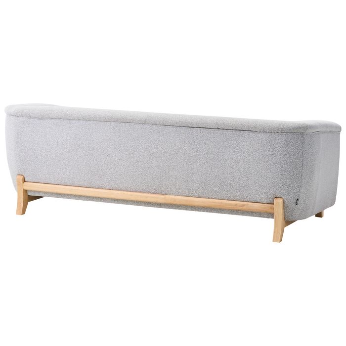 Beliani - ALNOR - Driezitsbank - Lichtgrijs - Polyester