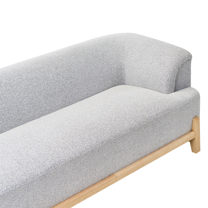 Beliani - ALNOR - Driezitsbank - Lichtgrijs - Polyester