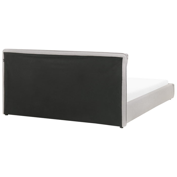 Beliani - BAJONNA - Tweepersoonsbed - Lichtgrijs - 180 x 200 cm - Stof