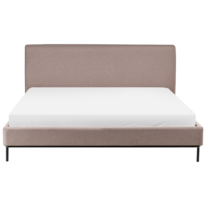 Beliani - CORIO - Tweepersoonsbed - Taupe - 180 x 200 cm - Polyester