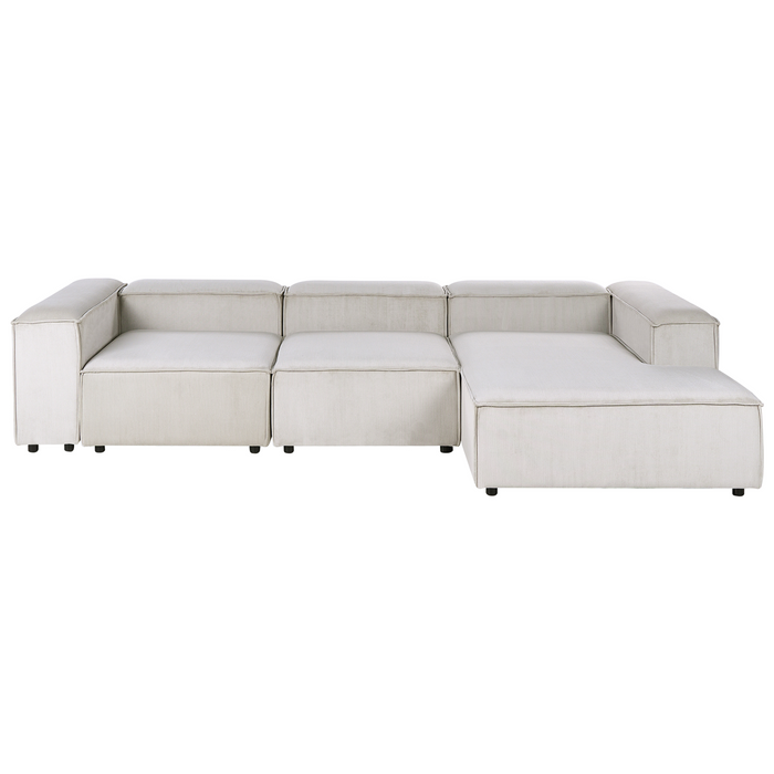 Beliani - ARDAL - Vierzitsbank - Taupe - Linkszijdig - Corduroy