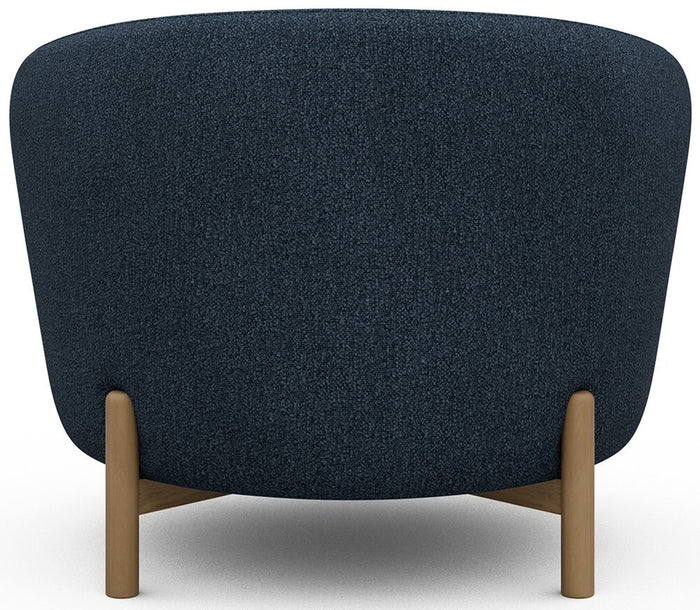Kragelund Gran Fauteuil Blauw Bouclé | Eiken