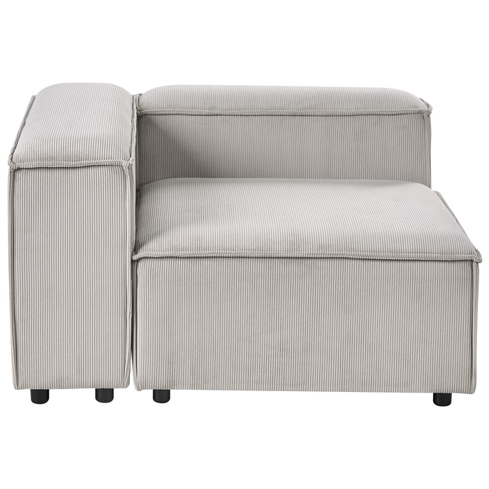 Beliani - ARDAL - Vierzitsbank - Taupe - Linkszijdig - Corduroy