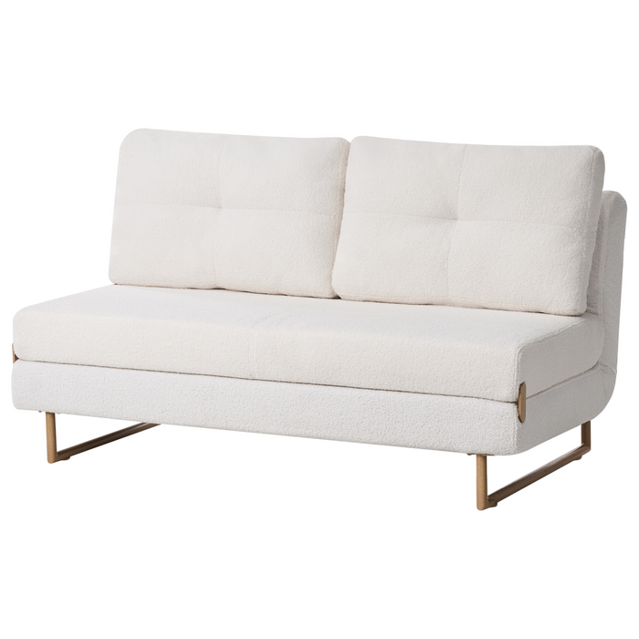 Beliani - JERSLEV - 3-zits slaapbank - Off-white - Bouclé