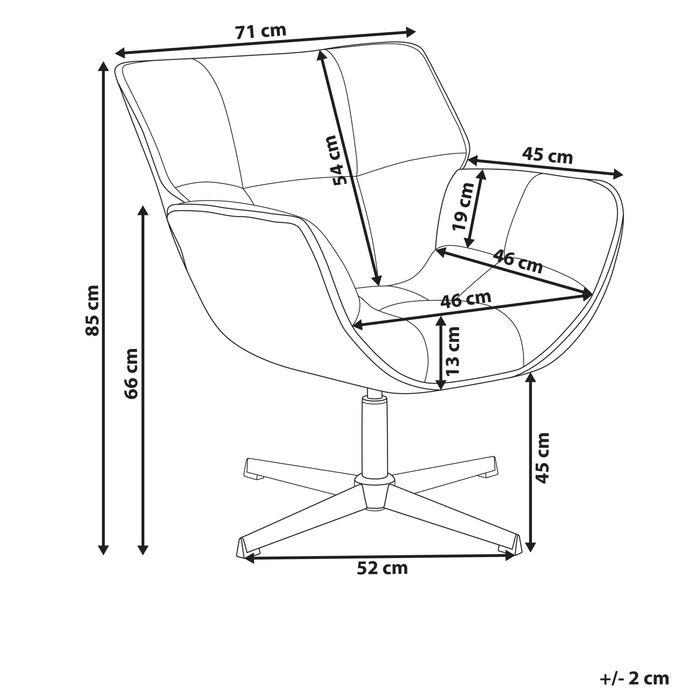 Beliani - AUMA - Fauteuil - Beige - Polyester