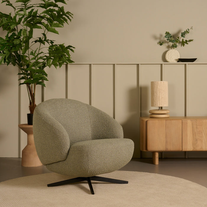 Fauteuil Chance - Groen - Textiel | Metaal