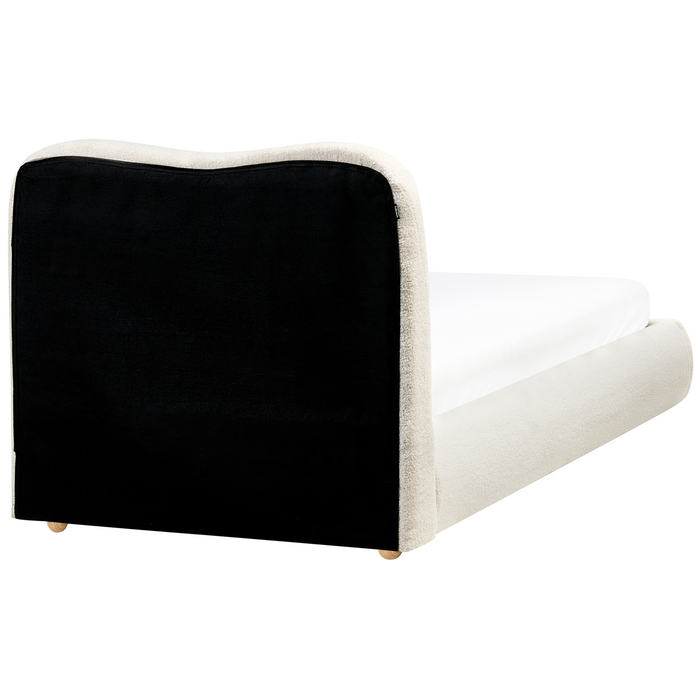 Beliani-BLAGNAC-Bed met opbergruimte-Gebroken wit-90 x 200 cm-Bouclé