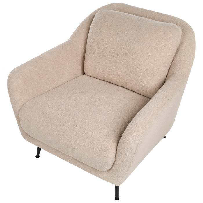 Beliani - EIBY - Fauteuil - Beige - Bouclé