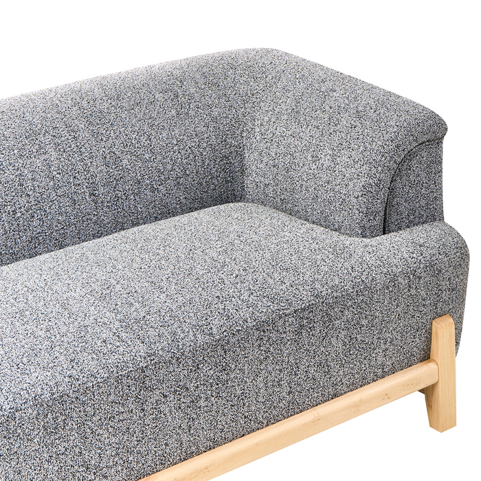 Beliani - ALNOR - Driezitsbank - Donkergrijs - Polyester