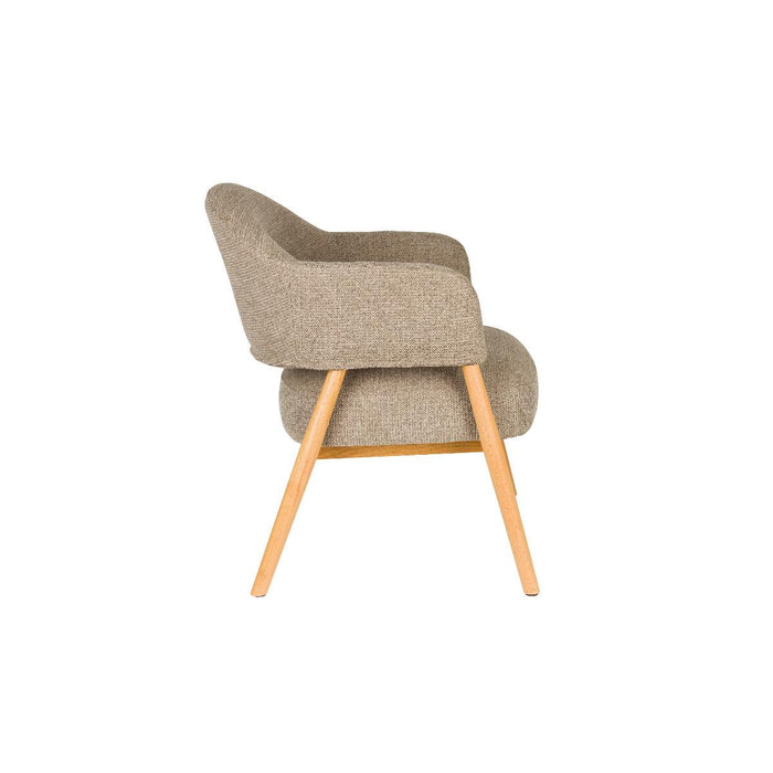 Puur Clay fauteuil hout - donkerbruin