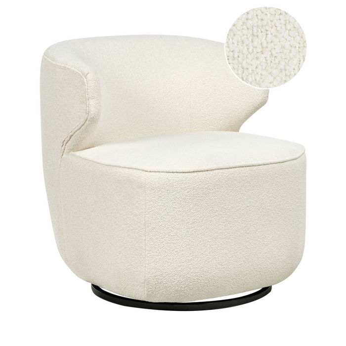 Beliani - MOLLEBY - Fauteuil - Off-white - Bouclé