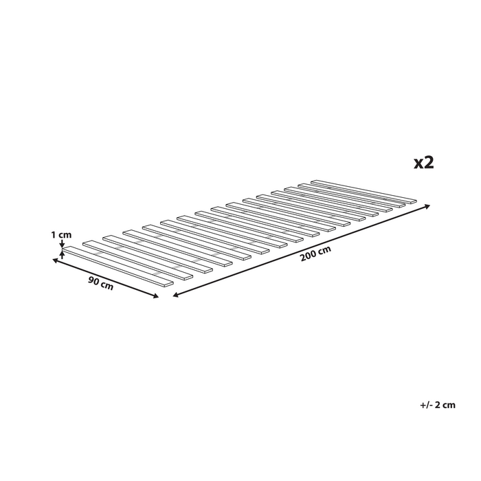 Beliani-BLANZAC-Lattenbodem-Lichtbruin-180 x 200 cm-Populierenhout