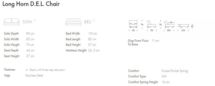 Innovation Long Horn Beige Bouclé Fauteuil