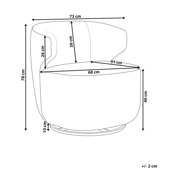 Beliani - MOLLEBY - Fauteuil - Off-white - Bouclé