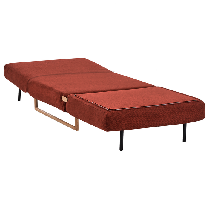 Beliani - JERSLEV - 1-zits slaapbank - Rood - Polyester