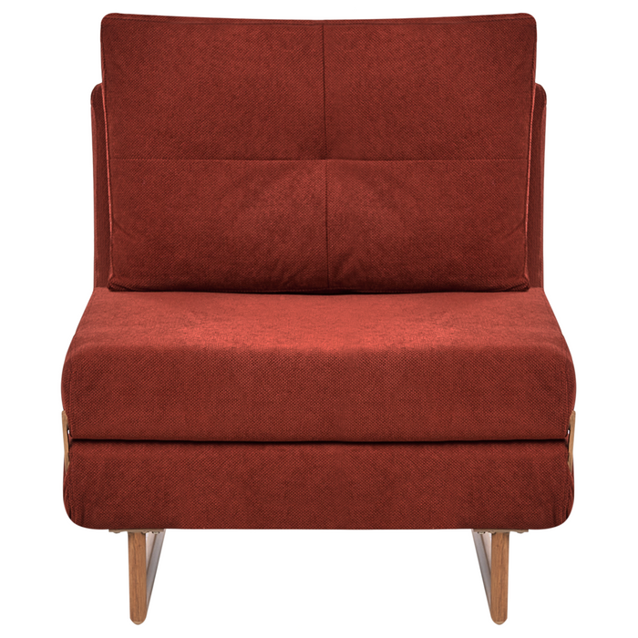 Beliani - JERSLEV - 1-zits slaapbank - Rood - Polyester