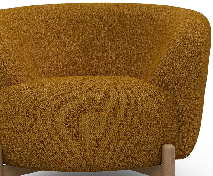 Kragelund Gran Fauteuil Oker Bouclé | Eiken