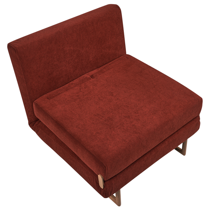 Beliani - JERSLEV - 1-zits slaapbank - Rood - Polyester