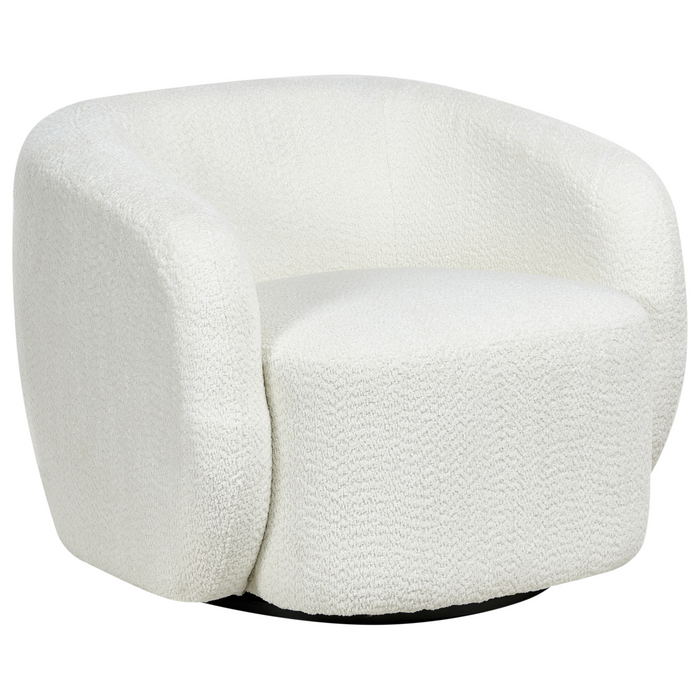 Beliani - TORE - Draaifauteuil - Off-white - Polyester