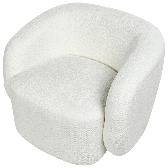Beliani - TORE - Draaifauteuil - Off-white - Polyester