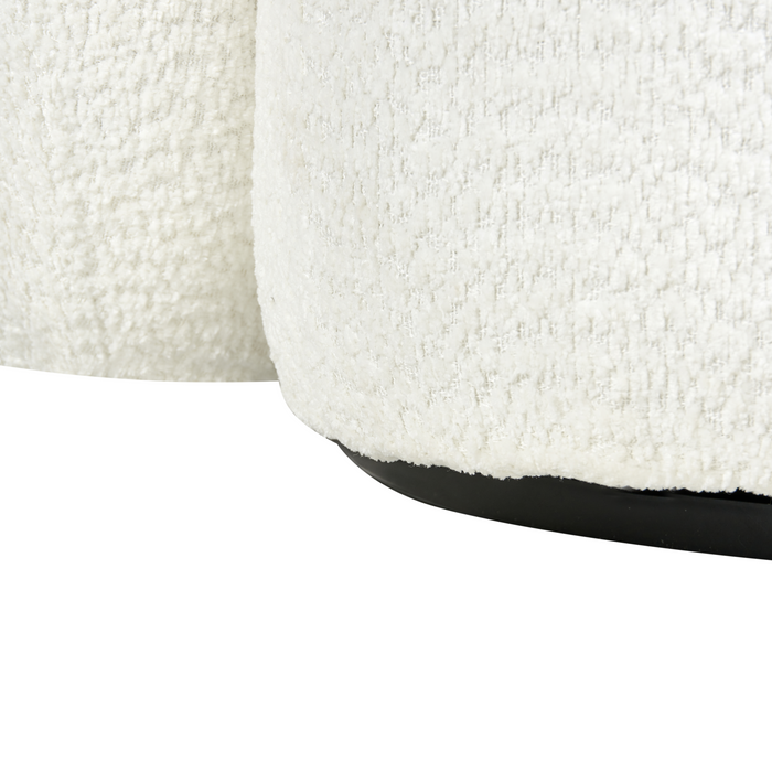 Beliani - TORE - Draaifauteuil - Off-white - Polyester