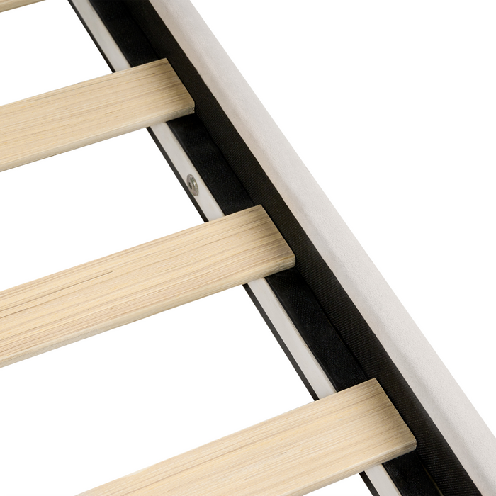 Beliani-LONZAC-Bed met opbergruimte-Gebroken wit-160 x 200 cm-Fluweel