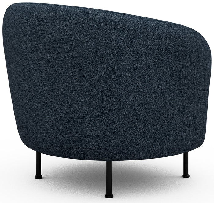 Kragelund Gran Fauteuil Blauw Bouclé Cirkel-Poot