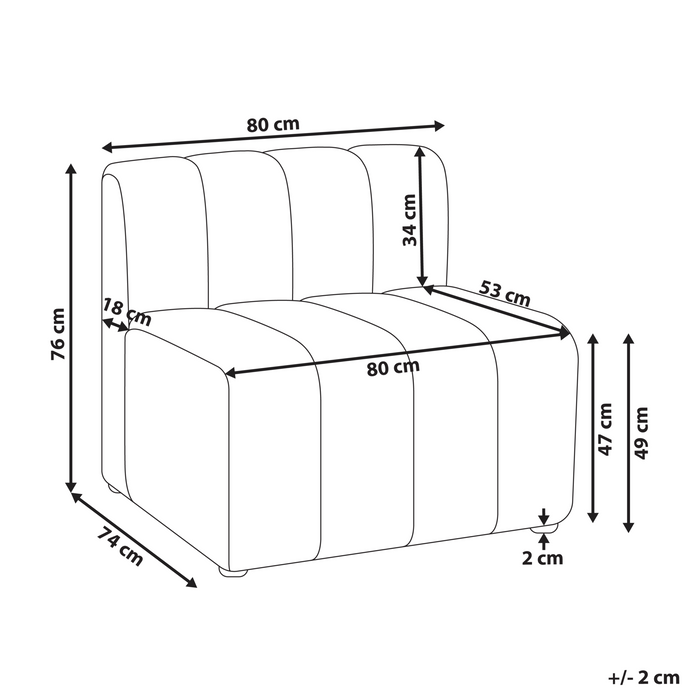 Beliani - KAGE - Fauteuil - Lichtbeige - Bouclé
