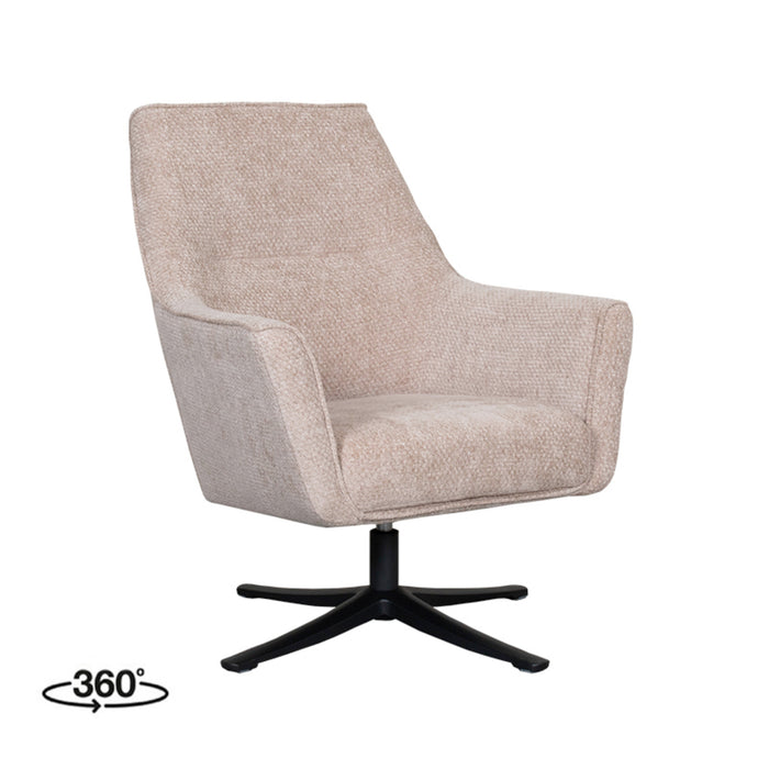 LABEL51 - Draaifauteuil Tod - Clay Elite - Zwart Metaal