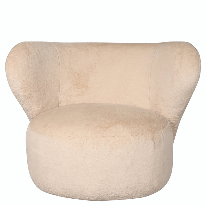 Draaifauteuil Luton - Beige - Textiel - 99x78x87cm (BxHxD)