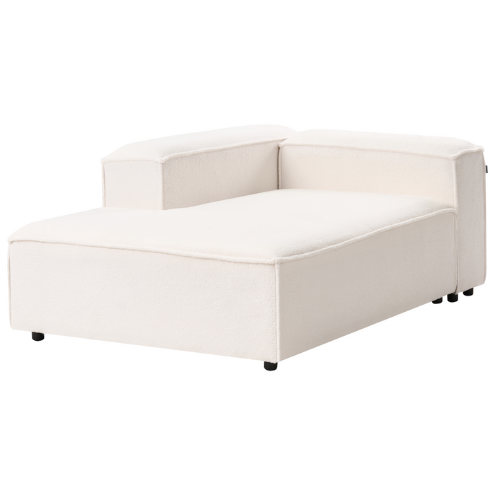 Beliani - ARDAL- Hoekbank 5-zits - Off-white - Linkszijdig - Bouclé