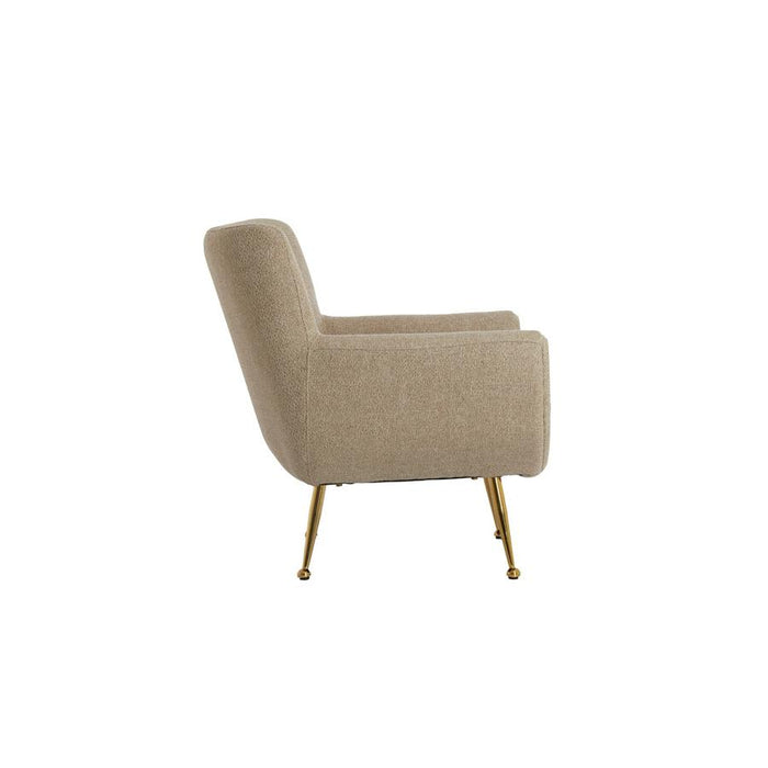 Light & Living - Vinstra fauteuil - beige+goud