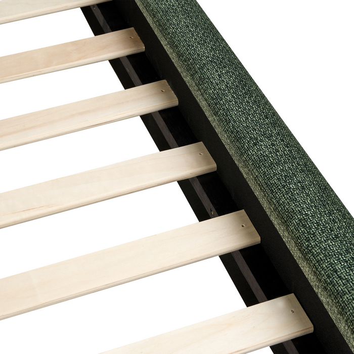 Beliani-BAJONNA-Tweepersoonsbed-Donkergroen-160 x 200 cm-Polyester