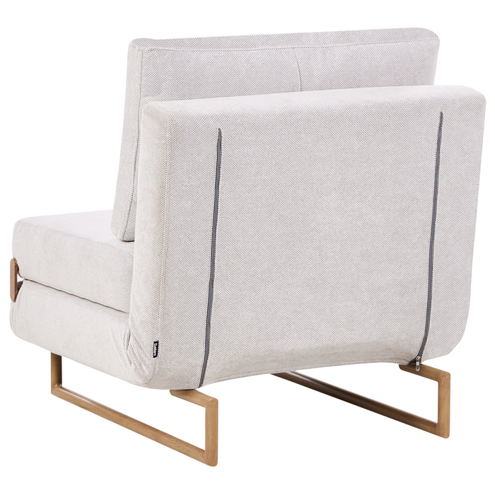 Beliani - JERSLEV - 1-zits slaapbank - Gebroken wit - Polyester