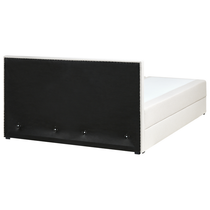 Beliani - BARONET - Boxspringbed - Off-white - 160 x 200 cm - Stof