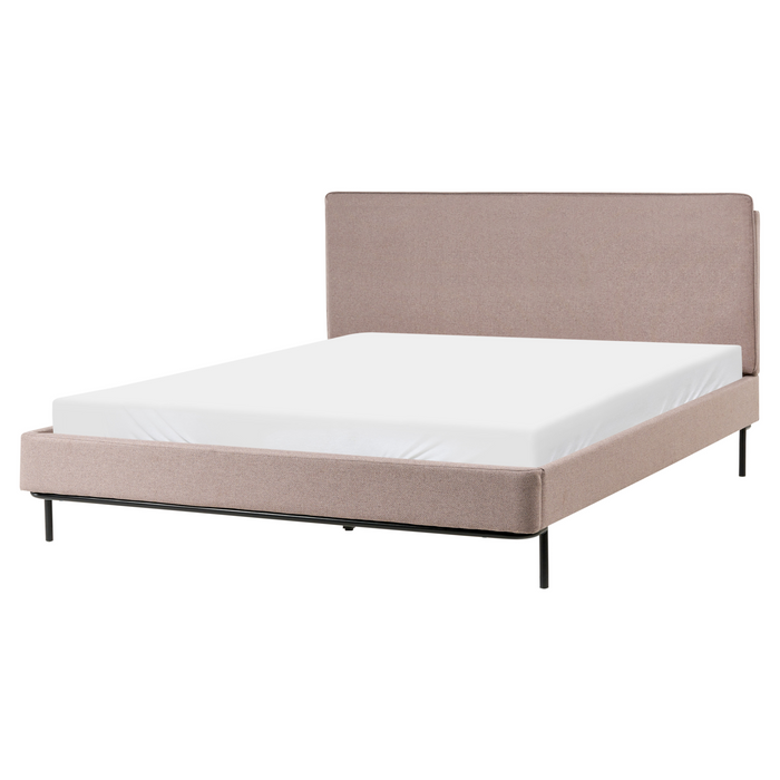 Beliani - CORIO - Tweepersoonsbed - Taupe - 160 x 200 cm - Polyester